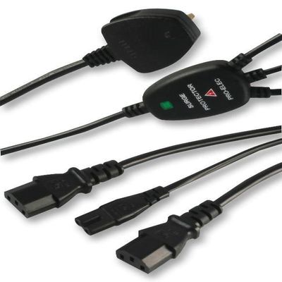 Pro Elec 2 x IEC + Figure-8 Power Lead with Surge Protection