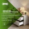 Amig Set of 2 Mod. 30 Metal Drawer Slides with Rollers, White Steel, 86 x 400 mm view 3