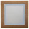 FRAMES BY POST Metro Picture Frame, Oak, Mat, Plastic Glass, 40 x 30 in, for 30 x 20 in Picture, Blue Mount view 1