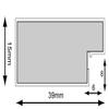FRAMES BY POST Metro Picture Frame, Oak, Mat, Plastic Glass, 40 x 30 in, for 30 x 20 in Picture, Blue Mount view 2