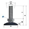 Schwaderer Adjustable Machine/Leveling/Swivel Foot KF 60, M20x250, Ø59 mm view 2