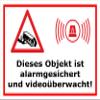 Melis-Folienwerkstatt Sign: Alarm-Protected and Video-Monitored Property, 30 × 20 cm view 1