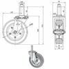 ZAB-S Wheel (Code: 54NS*25), Solid Rubber Tire, 160–180 mm, with Bolt, Without Brake view 2