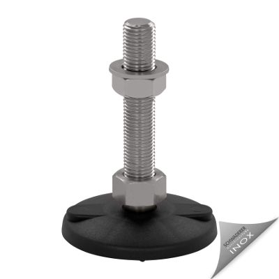 Schwaderer Adjustable Machine/Leveling/Swivel Foot KFEB 100, M20 × 250 mm, Ø99 mm