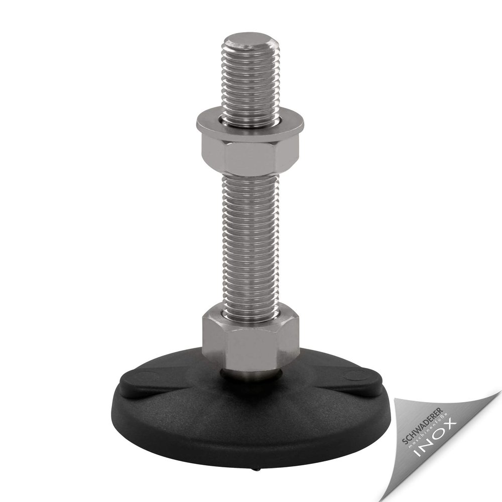 Schwaderer Adjustable Machine/Leveling/Swivel Foot KFEB 100, M20 × 250 mm, Ø99 mm