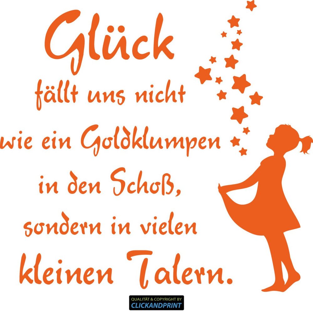 CLICKANDPRINT Sterntaler Wall Sticker, 40 x 36.7 cm, Orange
