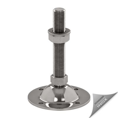 Schwaderer Adjustable Machine/Leveling Foot STFE125, 125 mm, Stainless Steel, M20, 150 mm
