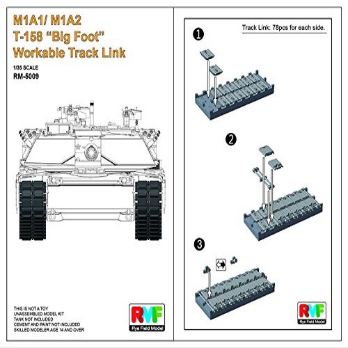 Rye Field Model RM-5009 M1A1/M1A2 T-158 Big Foot Workable Track Links
