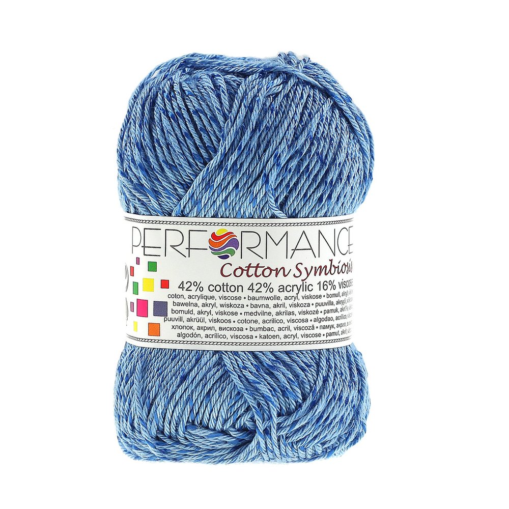 Cotton Symbiosis Knitting Yarn 50 g #87 Blue