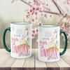 MoonWorks Unicorn on a Bicycle Mug – “I’ve Had Enough, I’m Going to Pet My Unicorn” – Green view 3