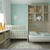 CLICKANDPRINT Airplane with Name Wall Decal, 30 x 19.1 cm, Light Gray view 2
