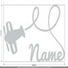 CLICKANDPRINT Airplane with Name Wall Decal, 30 x 19.1 cm, Light Gray view 3