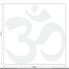 CLICKANDPRINT Om Symbol Sticker, 10 x 8.9 cm, Reflective White view 2