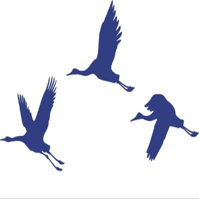 CLICKANDPRINT Crane Wall Decal, 260 x 104.8 cm, Royal Blue