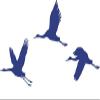 CLICKANDPRINT Crane Wall Decal, 260 x 104.8 cm, Royal Blue view 1