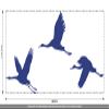 CLICKANDPRINT Crane Wall Decal, 260 x 104.8 cm, Royal Blue view 3