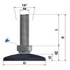 Schwaderer Adjustable Machine Leveling Foot KF 80, M30 x 180, 79 mm view 2