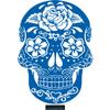 CLICKANDPRINT Calavera Catrina Skull Wall Decal, 120 x 81.9 cm, Gentian Blue view 1