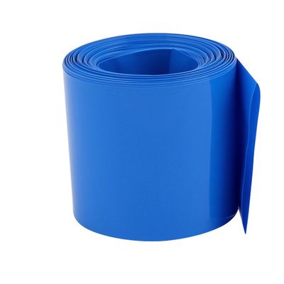 Sourcing Map Blue PVC Heat-Shrink Tube, 70 mm Flat Width, 2.1 m