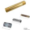 Threaded Extension Double Nipple, Pipe Nipple Similar to EN 10241 / DIN 2982, Brass/Nickel-Plated Stainless Steel (SS - R 2" - 130 mm) view 2