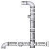 Galvanized Steel Saddle Coupling with Gasket, 315 to 250 mm view 4