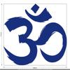 CLICKANDPRINT Om Symbol Sticker, 60 x 53.3 cm, Royal Blue view 2