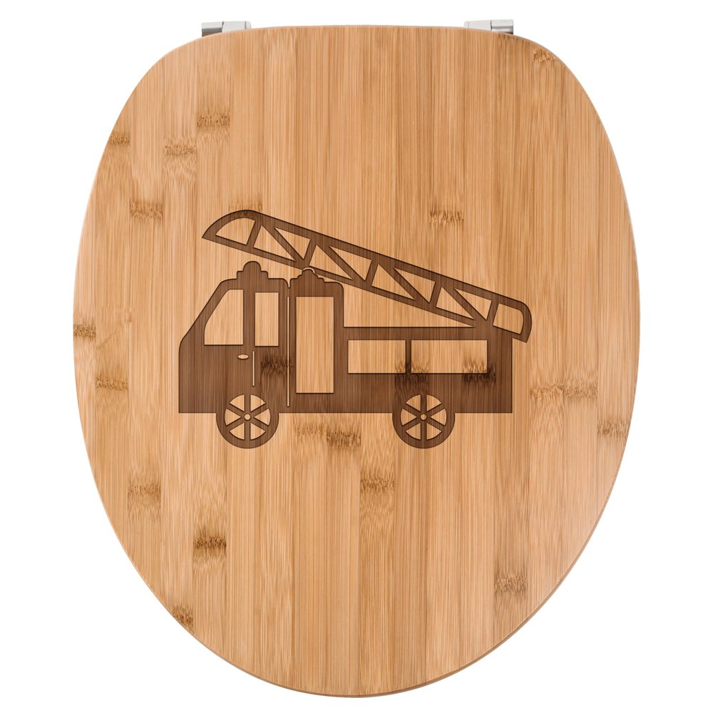 Mr. & Mrs. Panda Fire Truck Toilet Seat