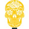CLICKANDPRINT Calavera Catrina Skull Wall Decal, 80 x 54.6 cm, Yellow view 1
