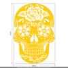 CLICKANDPRINT Calavera Catrina Skull Wall Decal, 80 x 54.6 cm, Yellow view 3