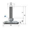 Schwaderer Adjustable Machine Leveling Foot JCMP 80 S, M24 x 120, Black view 2