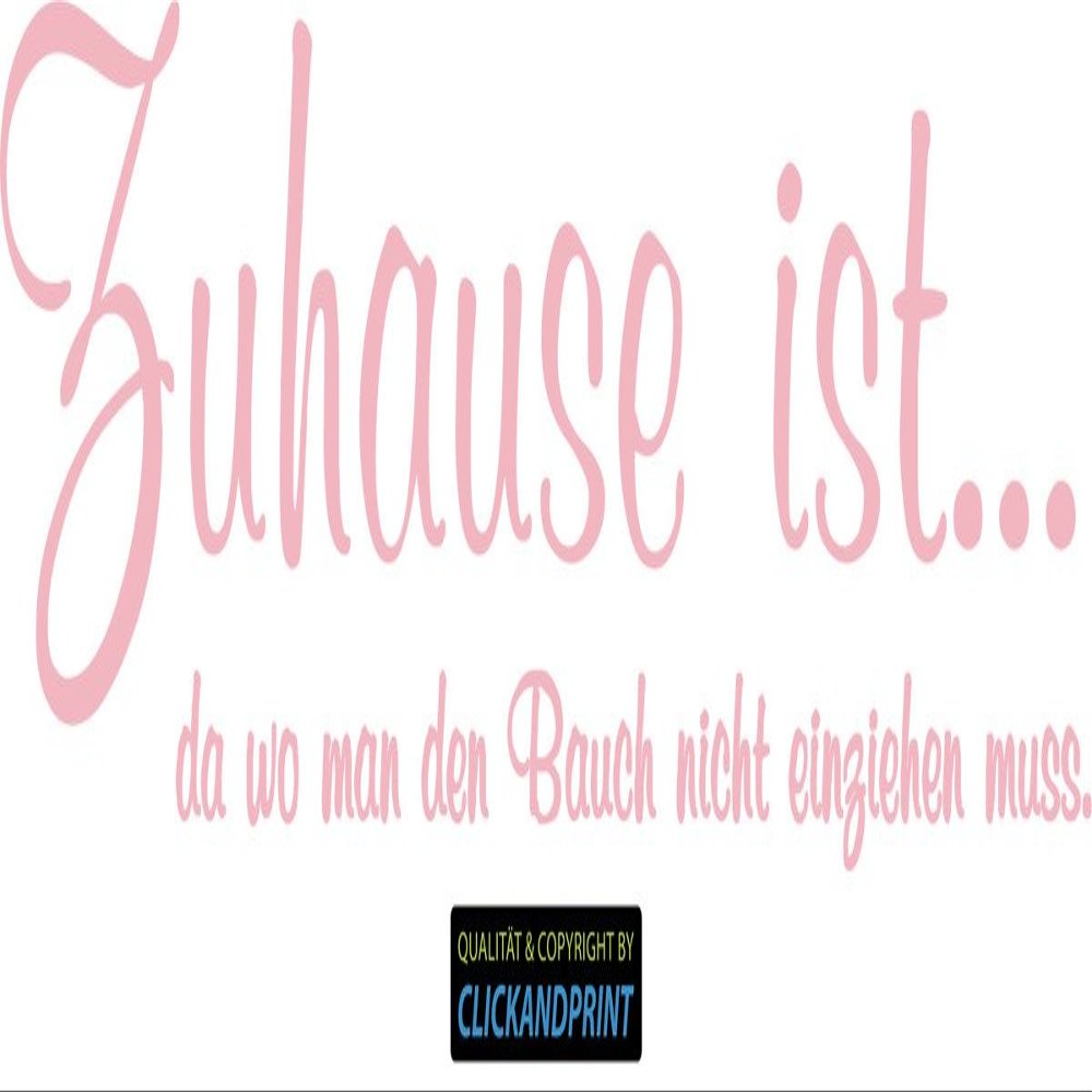 CLICKANDPRINT “Home Is…” Wall Decal, 310 x 80.8 cm, Pastel Pink