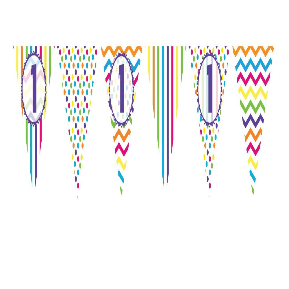 Creative Party M305 Paper First Birthday Pennant Banner, 1 pc