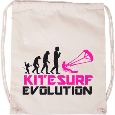 EZYshirt Kitesurf Evolution Cotton Drawstring Bag