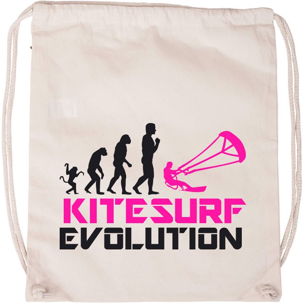 EZYshirt Kitesurf Evolution Cotton Drawstring Bag