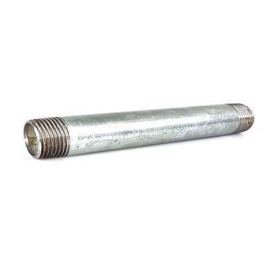 Threaded Extension Double Nipple Pipe Nipple Similar to EN 10241 / DIN 2982, Brass/Nickel-Plated Stainless Steel (ST - R 2" - 250 mm)