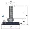 Schwaderer Adjustable Machine/Leveling Foot KFEB 80 (M12 × 180), Ø79 mm view 2