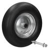 ECD Germany Puncture-Proof PU Solid Rubber Wheel with Axle for Wheelbarrows, 4.80/4.00-8, 390 mm, Black, 200 kg view 1