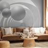 decomonkey 3D Abstract Tunnel Spheres Photo Wallpaper, 250 x 175 cm, XL view 3