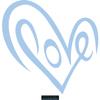 CLICKANDPRINT Love Heart Wall Decal, 90 x 86.6 cm, Pastel Blue view 1