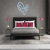 CLICKANDPRINT Love Heart Wall Decal, 90 x 86.6 cm, Pastel Blue view 2
