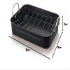 Beka 16370384 Rectangular Roasting Pan, Aluminum, Black, 43 x 29 x 12 cm view 3