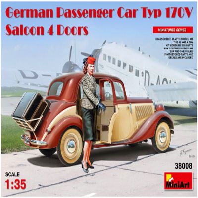 MiniArt 38008 1:35 German Type 170V 4-Door Sedan Plastic Model Kit