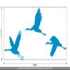 CLICKANDPRINT Crane Wall Sticker, 30 x 12.1 cm, Light Blue view 3