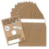50 Vintage Kraft Envelopes, DIN B6, 125 x 176 mm, Brown, 120 gsm, Self-Seal view 1