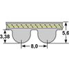 HTD Timing Belt 640-8M, 20 mm Wide view 2