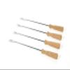 Boska Oslo Fondue Forks for Cheese or Chocolate Fondue, Stainless Steel and Wood, Brown/Silver, 270 mm view 3