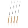 Boska Oslo Fondue Forks for Cheese or Chocolate Fondue, Stainless Steel and Wood, Brown/Silver, 270 mm view 4