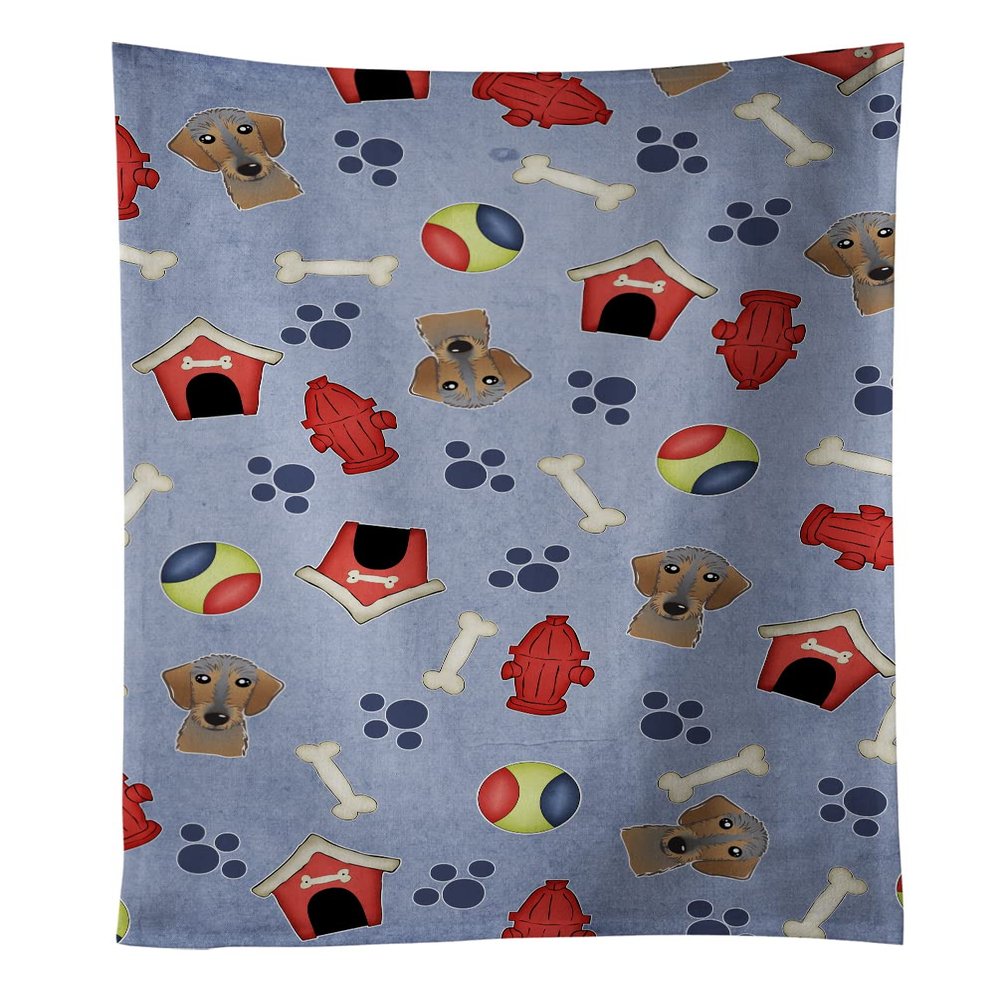 Caroline's Treasures BB4012KTWL Wirehaired Dachshund Kitchen Towel, 25 x 15 in, Multicolor