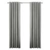 Paoletti Riva Atlantic Eyelet Curtains (Pair) - Grey - Woven Twill Fabric - Ready-Made - 100% Polyester - 229 cm W x 137 cm D (90 x 54 in) - Designed in Britain view 1