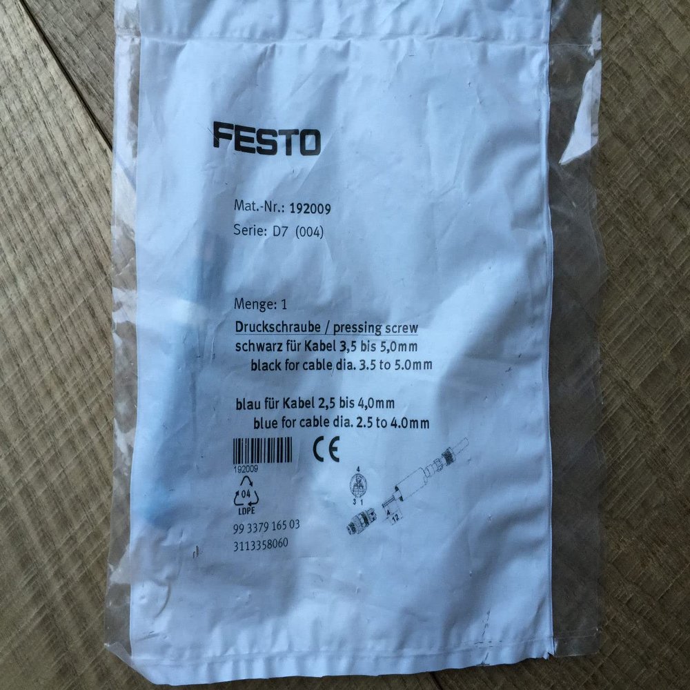 Festo 192009 SEA-3GS-M8-S Sensor Socket